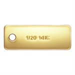 Rectangle Quality Tag (3x8mm) 0.8mm Hole
