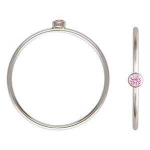 2mm Pink 3A CZ Stacking Ring Size 7 AT