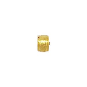 8x12mm Gold & Glass Wheel Bead