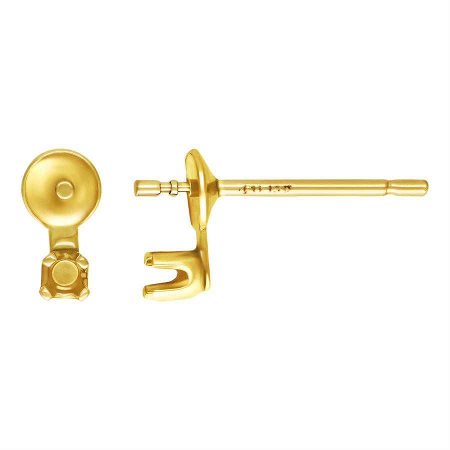 Ball Post' 14k Solid Gold Earrings – El Señor