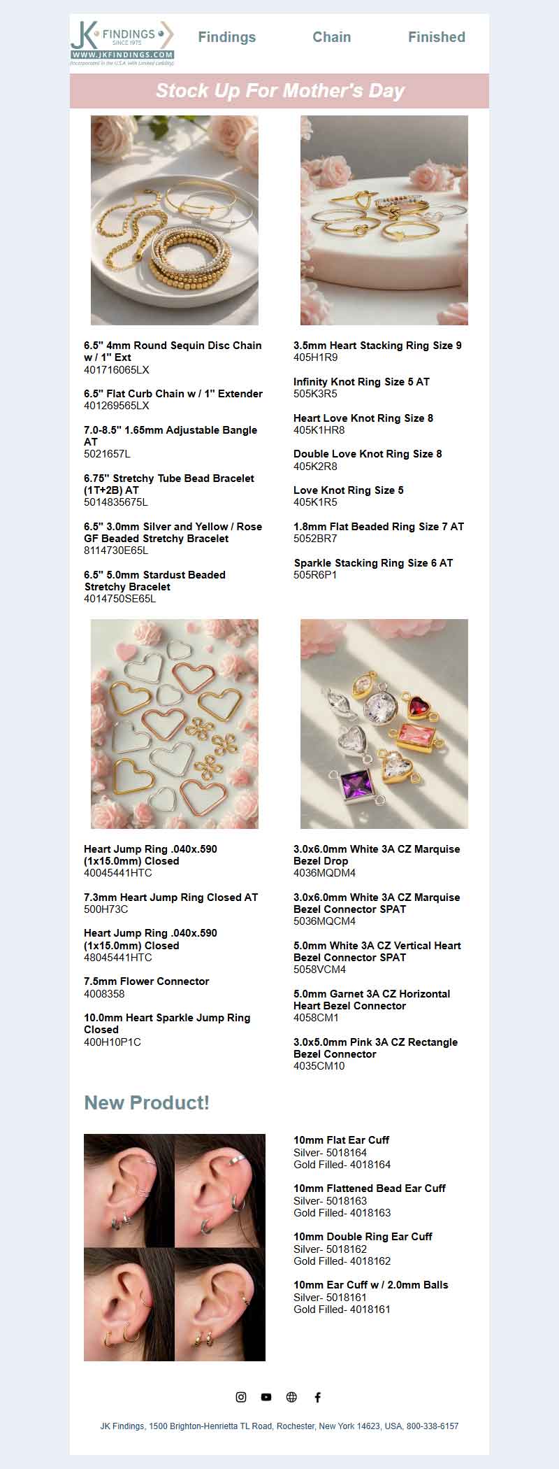 Stock Up for Mother's Day with JK Findings!