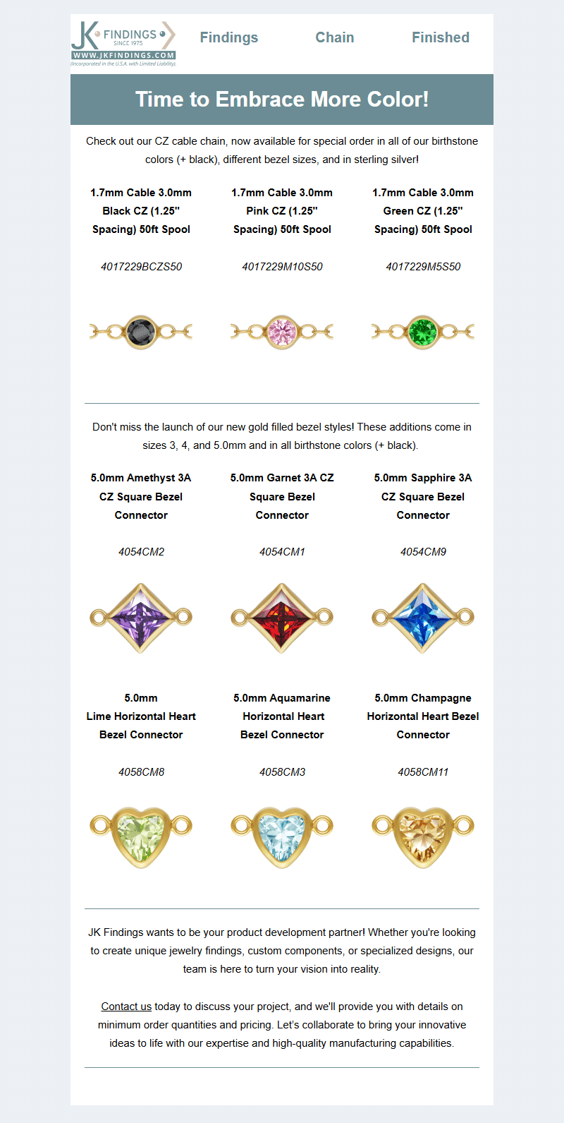 Discover Our New CZ Chains & Bezel Styles!