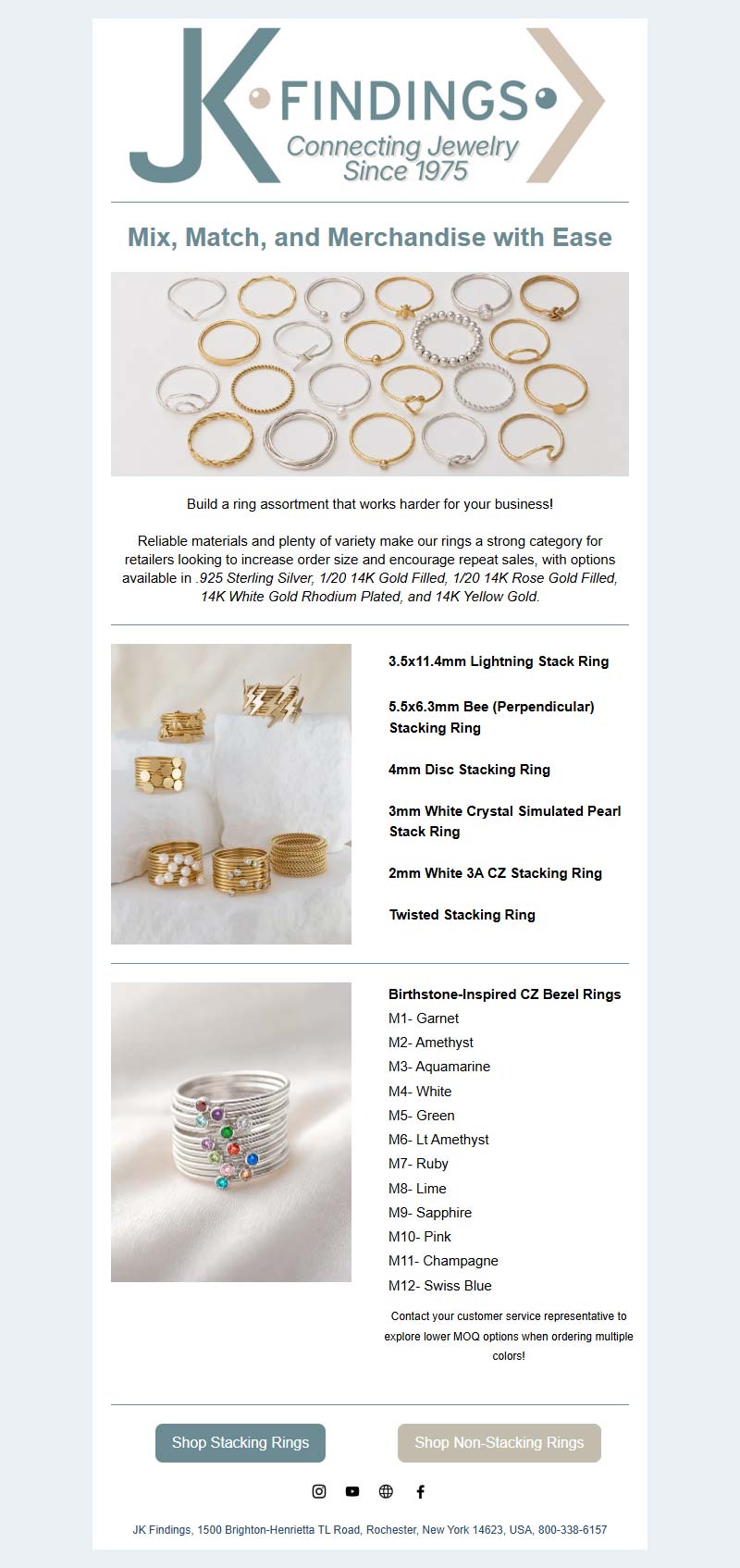Build Your Ring Collection with JK Findings!