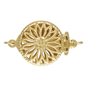 12.5mm Round Filigree Clasp 1 Strand