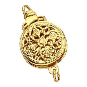 9.0mm Round Filigree Clasp 1 Strand