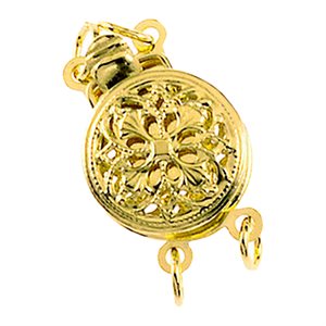 9.0mm Round Filigree Clasp 2 Strand