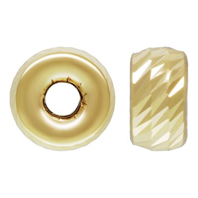 4.0mm Multi-Cut Rondelle 1.4mm Hole 4.0mm Multi-Cut Rondelle 1.4mm Hole