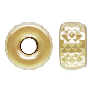 4.0mm Pyramid Cut Rondelle 1.4mm Hole