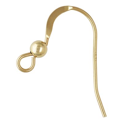 Ear Wire Flat (0.61mm) w / 3.0mm Bead Ear Wire Flat (0.61mm) w / 3.0mm Bead