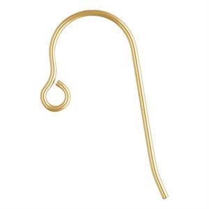 45pc 3/4 Fish Hook Earring Wires Gold