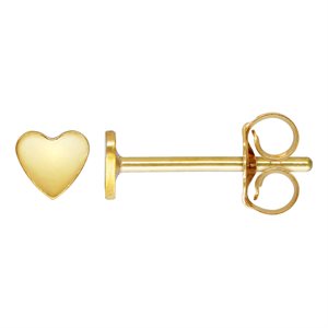 3.5mm Heart Post Earring w / Earring Back