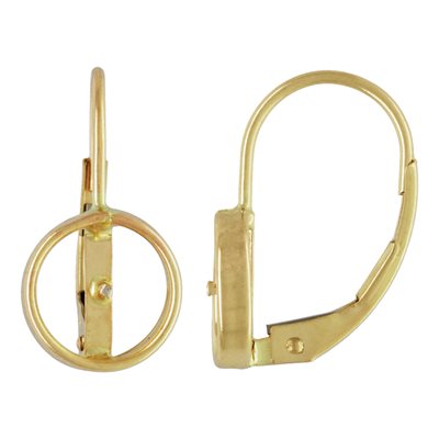 Bezel Leverback for 7.0-7.5mm Button Pearl Bezel Leverback for 7.0-7.5mm Button Pearl