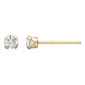 3.0mm Snap-in 3A CZ Earring 0.66mm Post