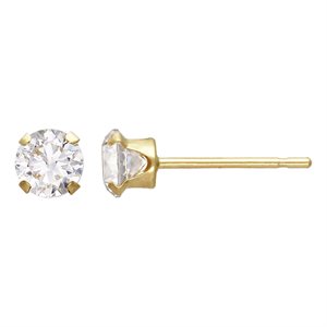 4.0mm Snap-in 3A CZ Earring 0.66mm Post