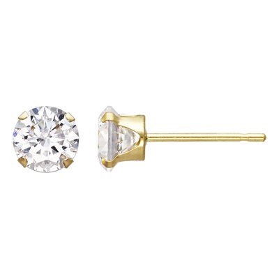 5.0mm Snap-in 3A CZ Earring 0.66mm Post