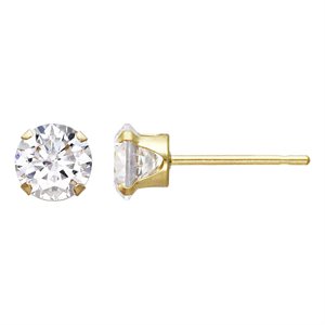 5.0mm Snap-in 3A CZ Earring 0.66mm Post