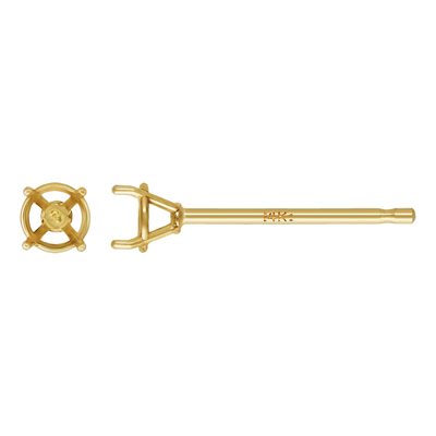 3.0mm 4 Prong Cast Earring 3.0mm 4 Prong Cast Earring