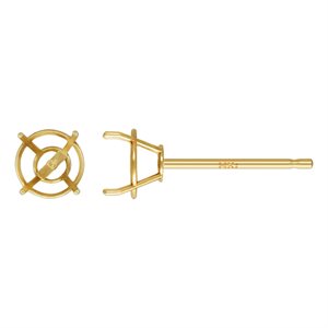 5.0mm 4 Prong Cast Earring