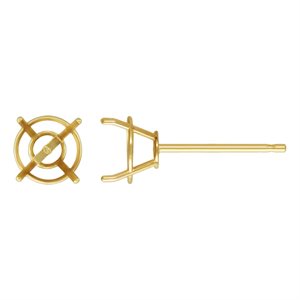 6.0mm 4 Prong Cast Earring