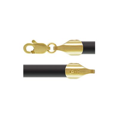 18" 4.0mm Black Rubber LC 1