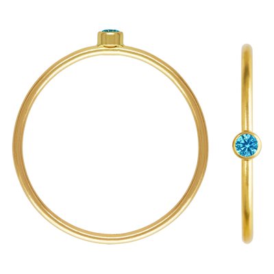 2mm Swiss Blue 3A CZ Stacking Ring Size 6 2mm Swiss Blue 3A CZ Stacking Ring Size 6