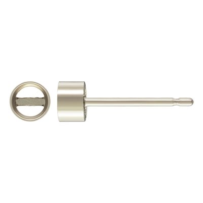 3.0mm Bezel Ear (.10ct) 0.76mm Post 3.0mm Bezel Ear (.10ct) 0.76mm Post