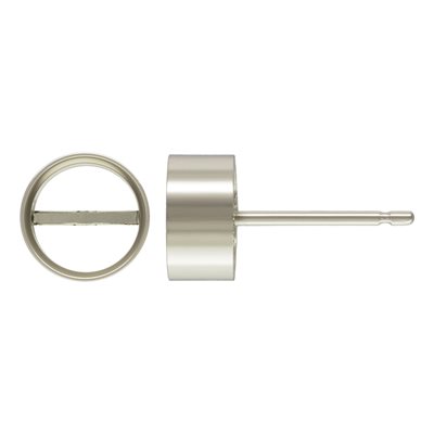 6.0mm Bezel Ear (.75ct) 0.76mm Post 6.0mm Bezel Ear (.75ct) 0.76mm Post