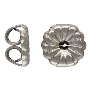 Small Premium Earring Back (5.0x5.2mm) Swirl RH