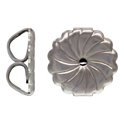 Premium Earring Back (9.2x9.4mm) Swirl RH Premium Earring Back (9.2x9.4mm) Swirl RH