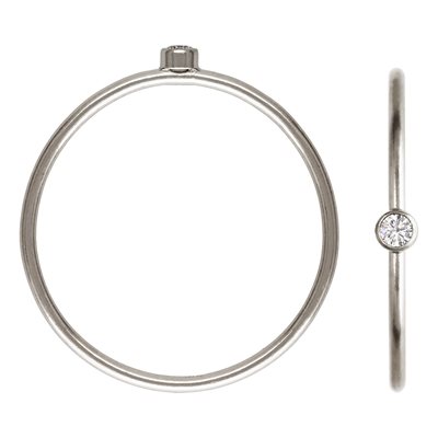 2mm White 3A CZ Stacking Ring Size 9 RH 2mm White 3A CZ Stacking Ring Size 9 RH