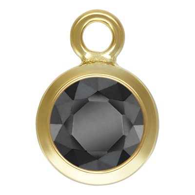 4.0mm Black 3A CZ Bezel Drop 4.0mm Black 3A CZ Bezel Drop