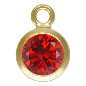 4.0mm Garnet 3A CZ Bezel Drop