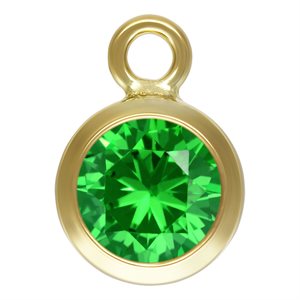 4.0mm Green 3A CZ Bezel Drop