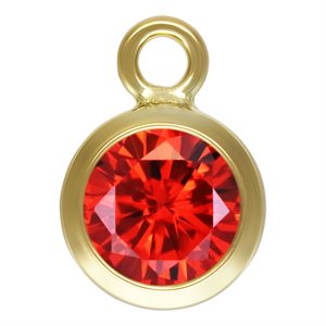 4.0mm Ruby 3A CZ Bezel Drop