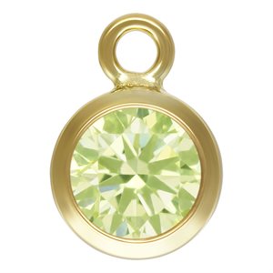 4.0mm Lime 3A CZ Bezel Drop