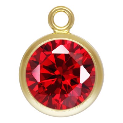 6.0mm Garnet 3A CZ Bezel Drop