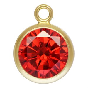 6.0mm Ruby 3A CZ Bezel Drop