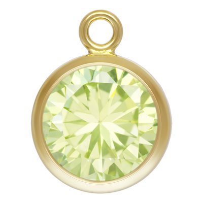 6.0mm Lime 3A CZ Bezel Drop 6.0mm Lime 3A CZ Bezel Drop