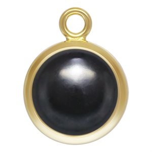 6.0mm Imitation Black Onyx Bezel Drop