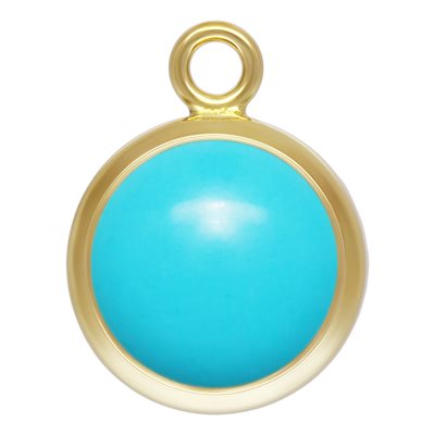 6.0mm Imitation Turquoise Bezel Drop