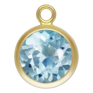 6.0mm Swiss Blue Topaz Bezel Drop