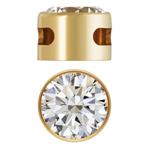 6.0mm .92ct VS DEF Lab Grown Diamond Bezel Pendant