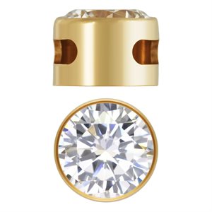 6.0mm White 3A CZ Bezel Pendant