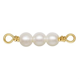 3.0mm 3 White Pearl Connector