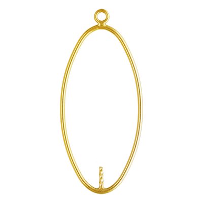 30x15mm Oval Drop w / 0.6x4.0mm Peg
