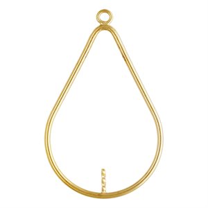 29x20mm Teardrop Drop w / 0.6x4.0mm Peg