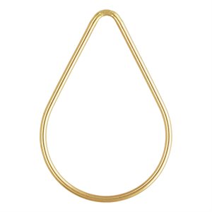 Teardrop Jump Ring 1.02x29x20mm CL