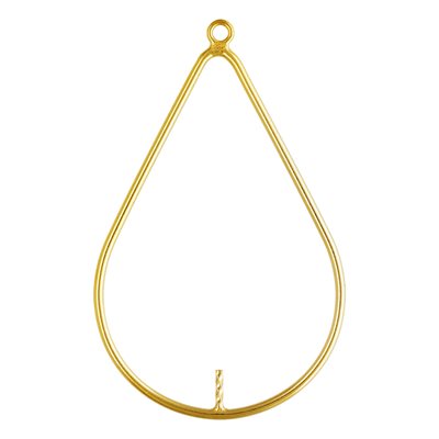 38x25mm Teardrop Drop w / 0.6x4.0mm Peg
