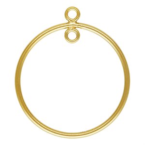 20mm Round Drop w / Closed Jump Ring In&Out