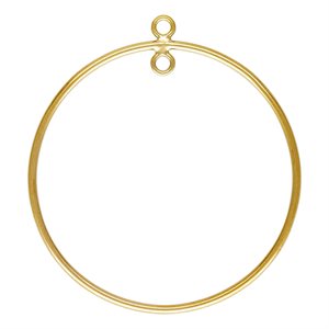 30mm Round Drop w / Closed Jump Ring In&Out
